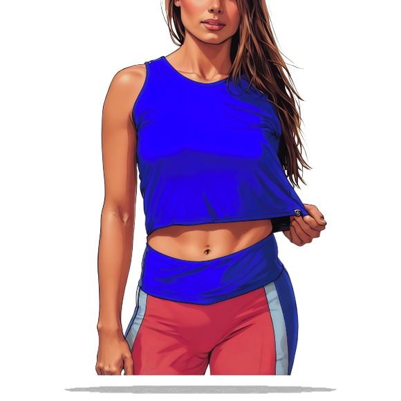 Molde Modelagem em pdf Cropped Regata Fem Adulto P ao Xg