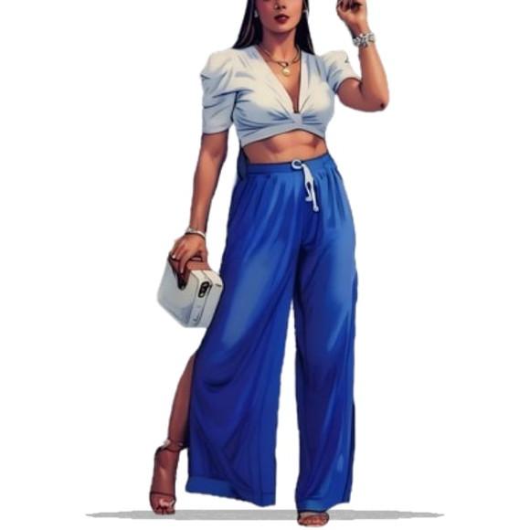 Molde Modelagem em pdf Pantalona Fenda Cós Elastico P ao Gg