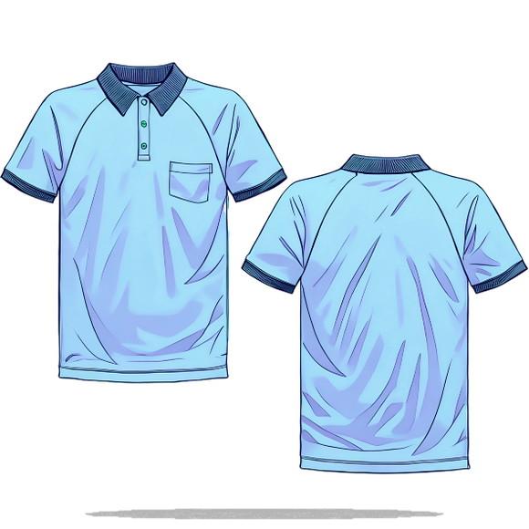 Molde Modelagem em pdf Polo Raglan Infantil de 2 a 16 Anos