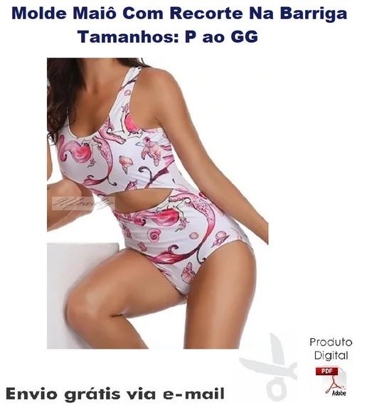 Molde Modelagem Maiô Com Recorte Na Barriga #113