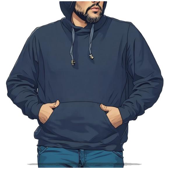 Molde Modelagem Moletom Canguru com Capuz Plus Size 46 ao 56
