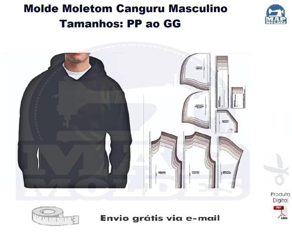 Molde Modelagem Moletom Canguru Masculino em pdf