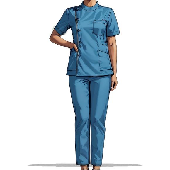 Molde Modelagem Pijama Cirurgico Fem Botão Lateral P ao Xxg