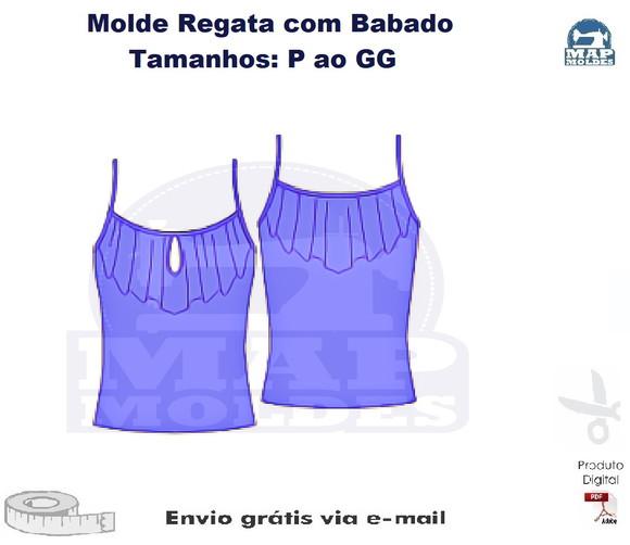 Molde Modelagem Regata com Babado do P ao GG