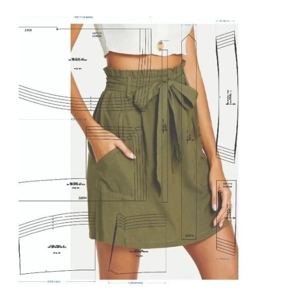 Molde Modelagem Saia com Bolsos e Cinto pdf Envio E-mail