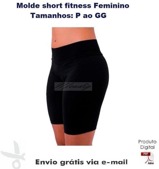 Molde Modelagem short fitness Feminino do P ao GG ref 26