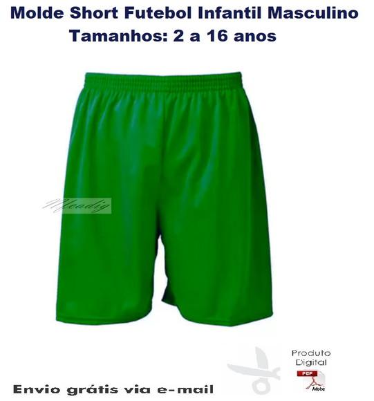 Molde Modelagem Short Futebol Infantil Masculino #153
