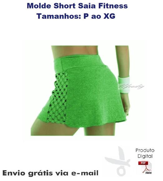 Molde Modelagem Short Saia Fitness Recorte Lateral #133