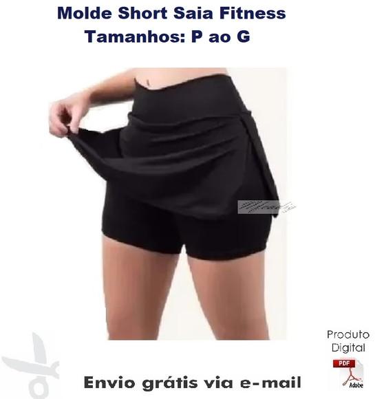 Molde Modelagem Short Saia Fitness ref 27