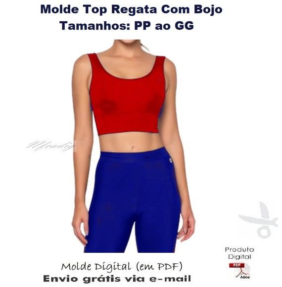 Molde Modelagem Top Regata Com Bojo (PP ao GG) #328