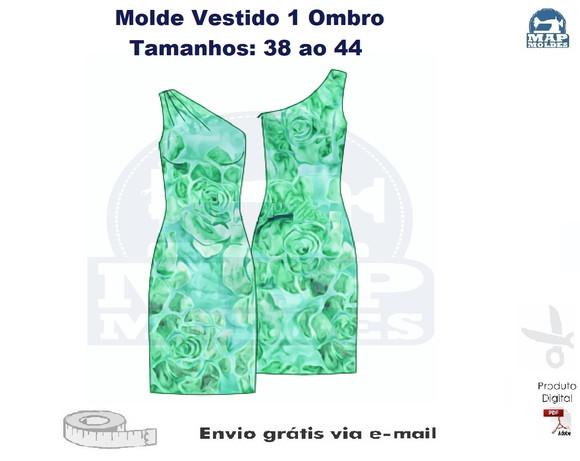 Molde Modelagem Vestido 1 Ombro em PDF