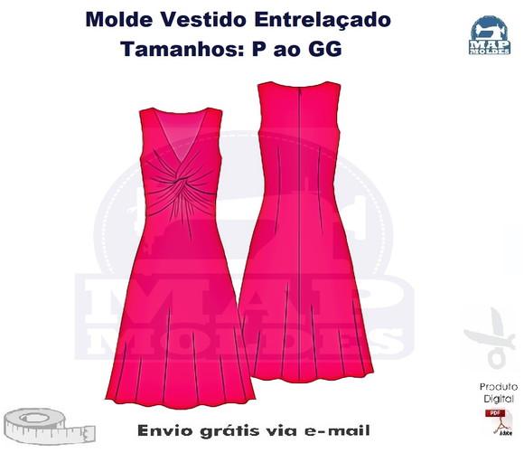 Molde Modelagem Vestido Entrelaçado em PDF