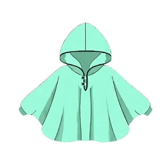 Molde Molde de Roupa de Poncho Infantil
