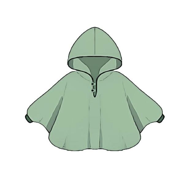 Molde Molde de Roupa de Poncho Bebê