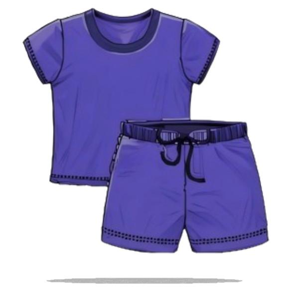 Molde para Costura em pdf Baby Look e Short Fem Adulto Pp-xg