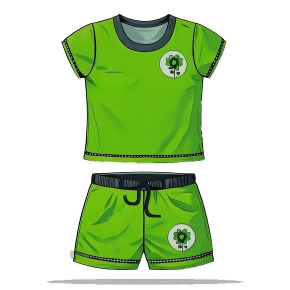Molde para Costura em pdf Baby Look e Short Fem Inf 2 ao 16