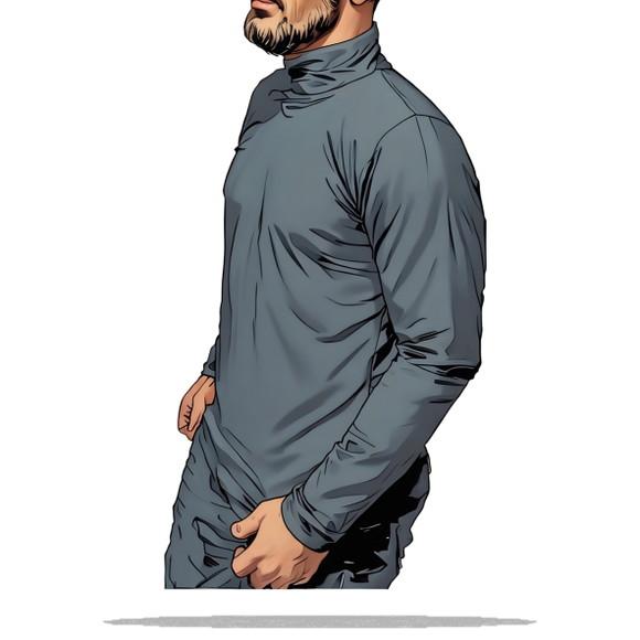 Molde para Costura em pdf Camisa Termica Uv Gola Alta P-xxg