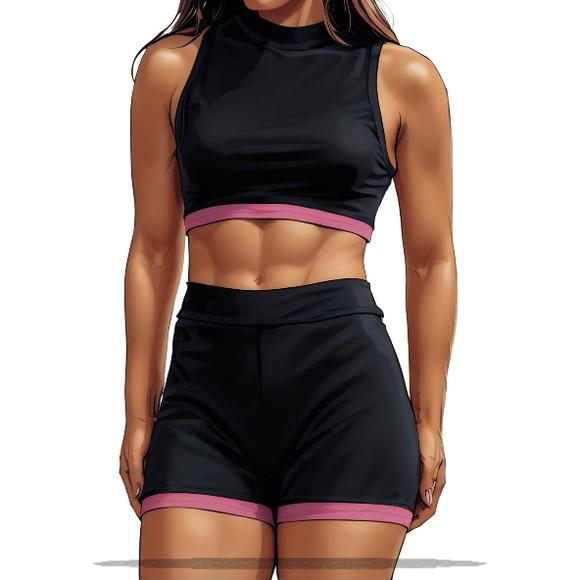 Molde para Costura em pdf Conjunto Fitness Alice do P ao Gg