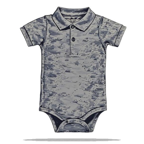 Molde para Costura em pdf de Body Bebe Gola Polo do Rn ao Gg