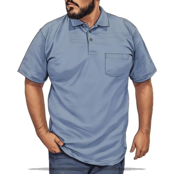 Molde para Costura em pdf de Camisa Polo Plus Size Gg ao G5