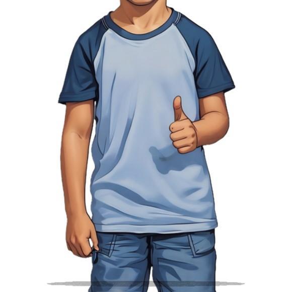 Molde para Costura em pdf de Camiseta Inf Raglan 2 a 16 Anos