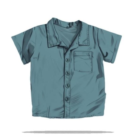 Molde para Costura em pdf de Camisa Social Inf 2 a 14 Anos