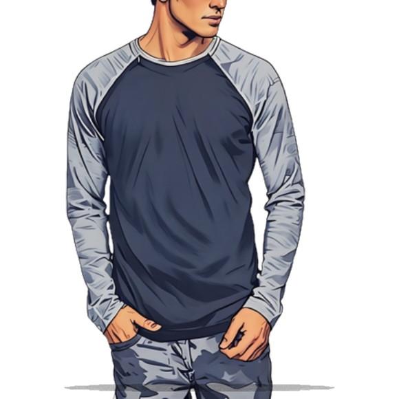Molde para Costura em pdf de Camiseta m Longa Masc Pp ao Xxg