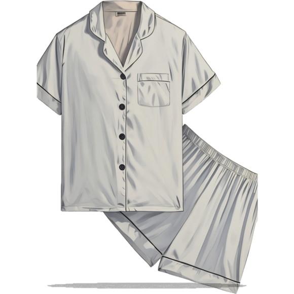 Molde para Costura em pdf de Pijama Americano 2 a 14 Anos