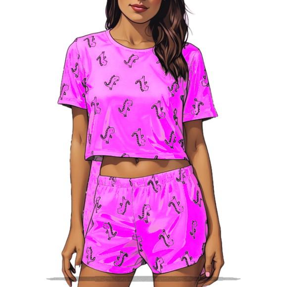 Molde para Costura em pdf de Pijama Cropped e Short P ao Xxg