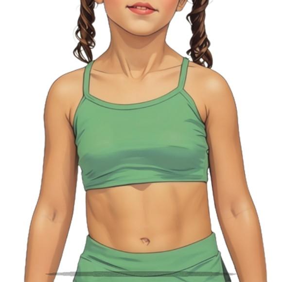 Molde para Costura em pdf de Top Cropped Alcinha Inf 2 ao 14