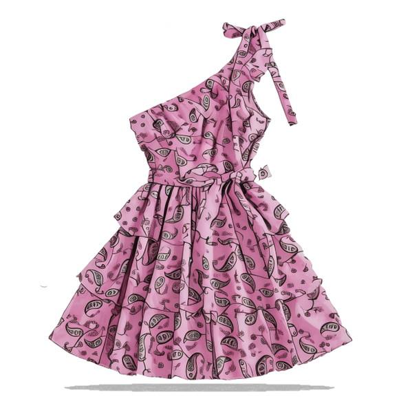 Molde para Costura em pdf de Vestido Adulto Alça Nula P - Gg