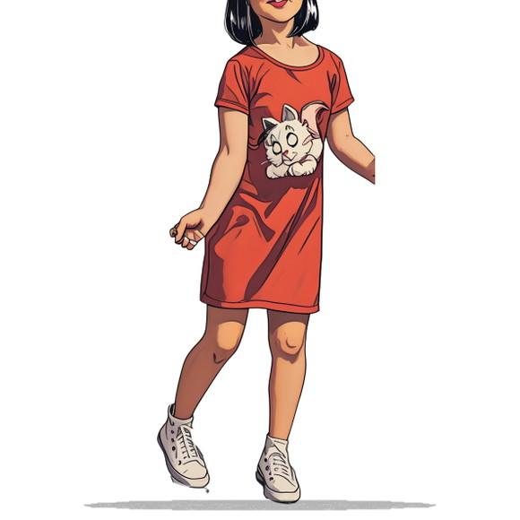Molde para Costura em pdf de Vestido Babylook Inf do 2 ao 16