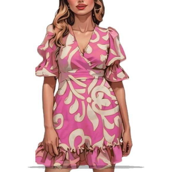 Molde para Costura em pdf de Vestido Manga e Babado do P-xxg