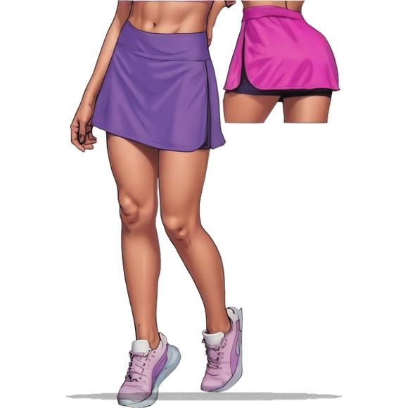 Molde para Costura em pdf Short Saia Fitness Fem do P ao Xxg