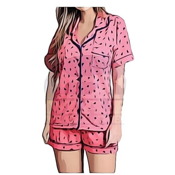 Molde Pijama Americano Botão Curto