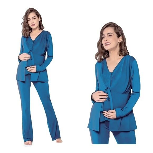 Molde Pijama 3 Peças para Gestante P ao Gg