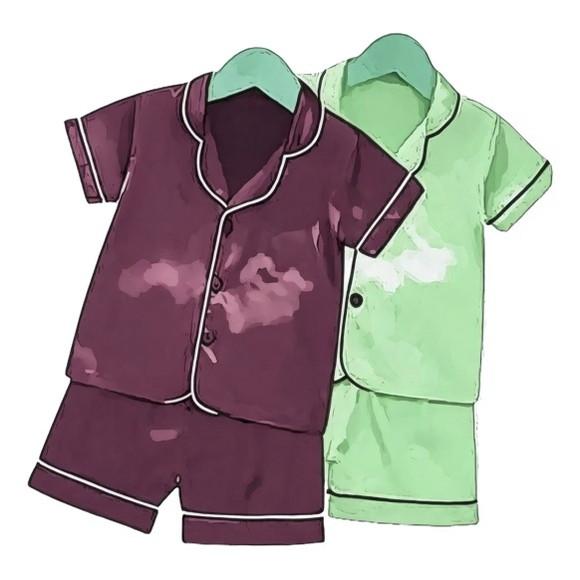 Molde Pijama Americano Curto Infantil Unissex 2 ao 14