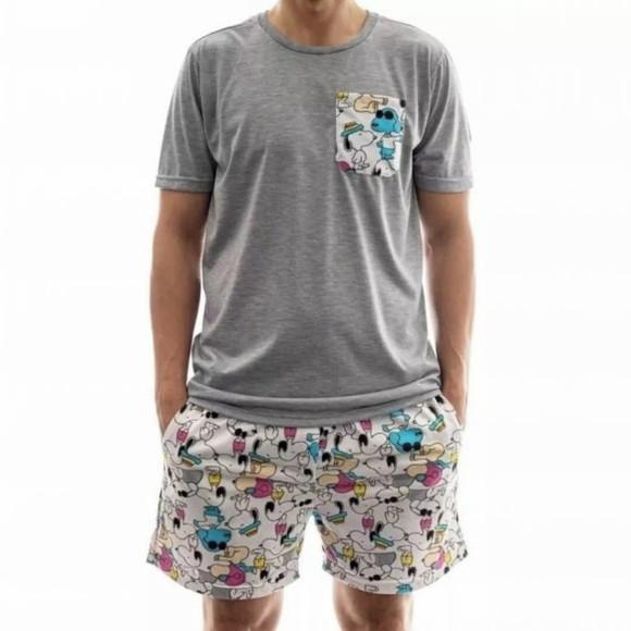 Molde Pijama Curto Malha Masculino Adulto P ao Xxg
