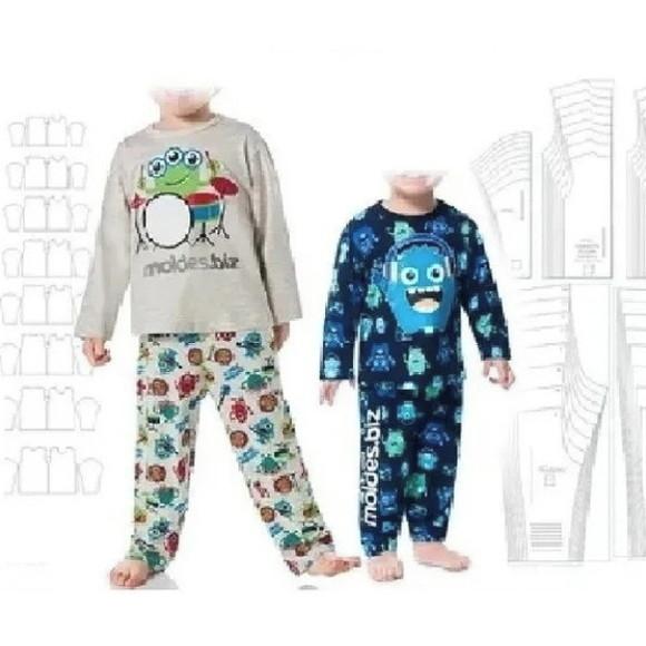 Molde Pijama Infantil Básico Inverno - Envio Por Email
