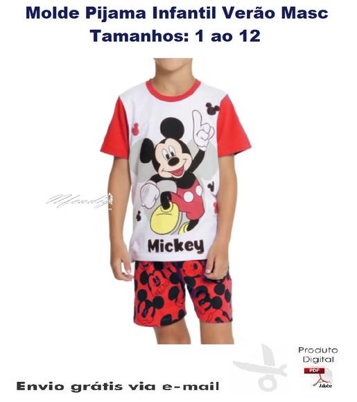 Molde Pijama Infantil Verão Masculino #264