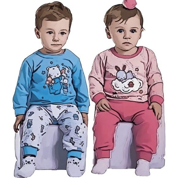 Molde Pijama Longo Bebê Unissex em pdf Rn ao Gg