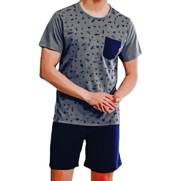 Molde Pijama Masculino Camiseta e Short P ao Gg