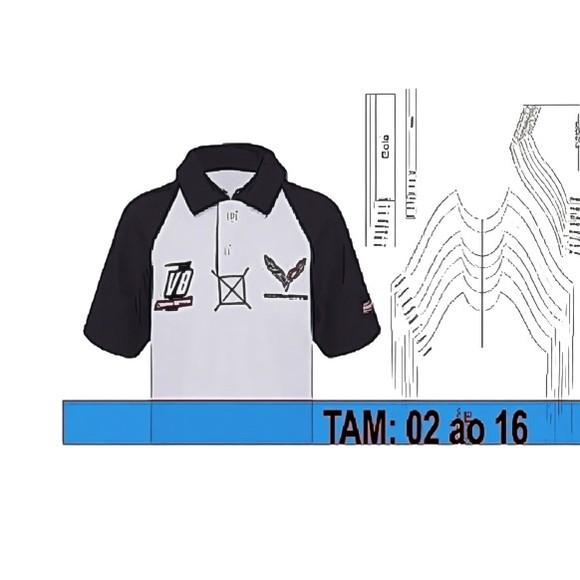 Molde Polo Raglan Infantil
