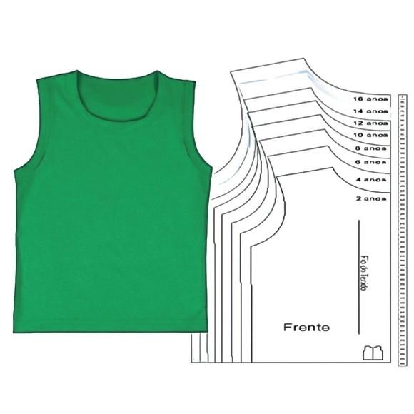 Molde Regata Infantil Uniforme Escolar 2 a 16