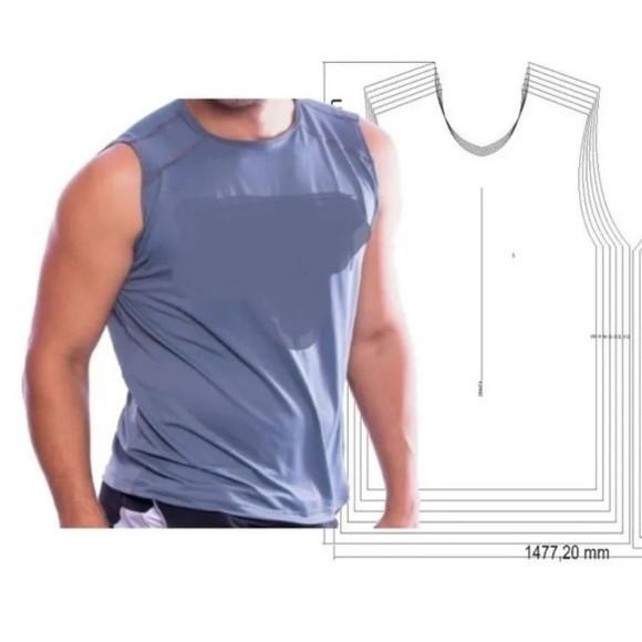 Molde Regata Masculina Machão Pp ao Gg
