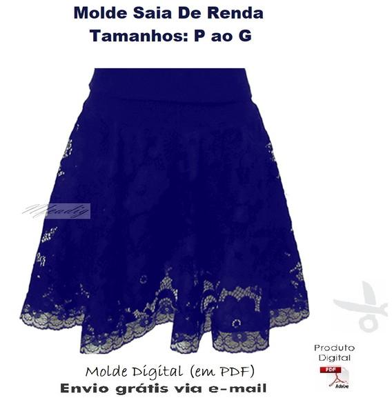 Molde Saia De Renda (P-M-G) #334