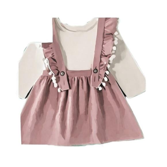 Molde Saia Salopete Inf e Blusa m Longa 1 a 8 Anos