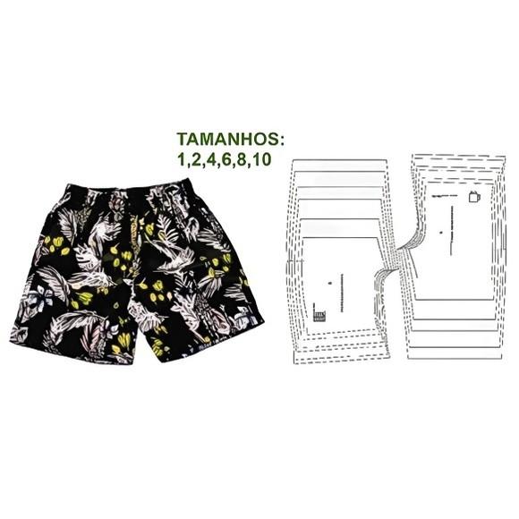 Molde Short Bermuda Básica Infantil Masculina