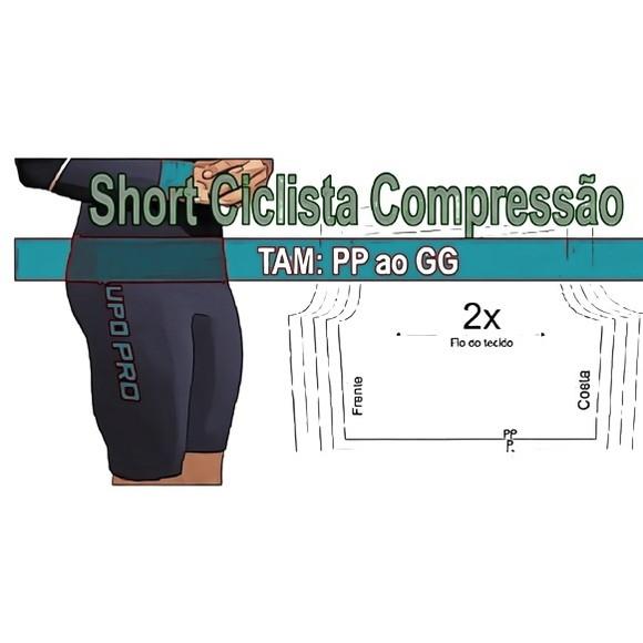Molde Short Compressão Ciclista Masculina