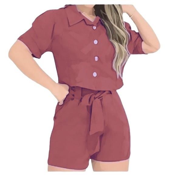 Molde Short e Cropped Botão Alfaiataria Fem P ao Gg